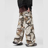 White Utility Oversized Denim Trousers Denim