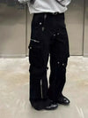 2000s Black Cyber Slim Utility Denim