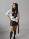 Style Western Neck Round Lazy Women T-Shirt