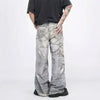 Blue Link Print Relaxed Classic Denim