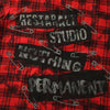 Gothic Red Plaid Sturdy Short Shirt