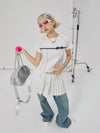 Chic Bow Cotton Midriff T-Shirt