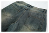 Wide Leg Jean Şort, önden görünüm — Navra Wear