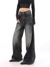 Heritage Rinse Black Faded High-Rise Denim