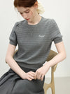 Knitted Texture Hollow Versatile Hop Hip Women T-Shirt