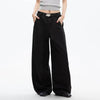 Curved Hem Solid Trousers