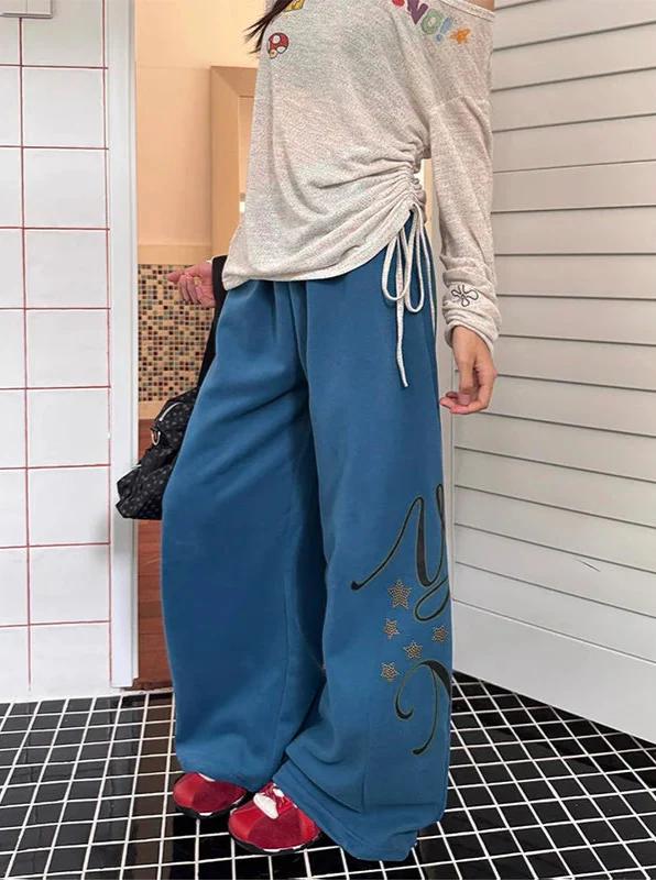Mozaik Desenli Beli Lastikli Jogger, önden görünüm — Navra Wear