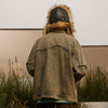 Faded Distressed Denim Jacket