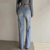 Chic High-Rise Torn Denim