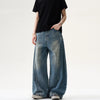 Easy Sleek Classic Pintuck Printed Bell Leg Denim