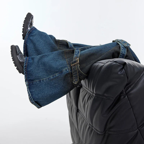 Chic Metro Personalized Bell Bottom Denim alternatif görünüm