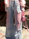 Women High-Rise Relaxed Sleek Tie Utility Denim