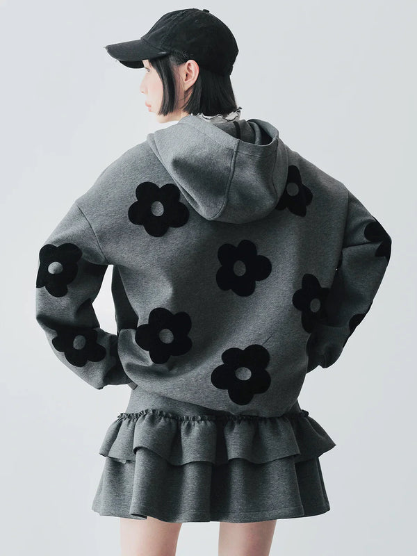 Autumn Floral Patch Sweatshirt alternatif görünüm