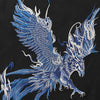 Heat-Wave Phoenix Embroidery Off-Duty O-Neck Cotton T-Shirt