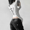 Obsidian Midnight Acubi Print Long-Sleeve T-Shirt