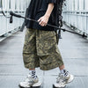 Straight & Sleek Woodland Tactical Utility Denim Shorts