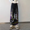 Heritage 2000s Hand-Painted High-Rise Denim