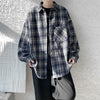 Mens Retro Plaid Easy Casual Top