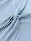 Light Blue French Laid-Back Knitted T-Shirt