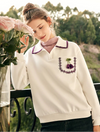 French Cut Polo Neck Sweatshirt