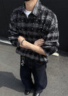 Star Grid Airy Long Sleeve Top
