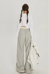 Wide Leg Beli Lastikli Jogger, detay görünüm — Navra Wear