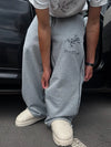 Wide Leg Çizgili Jogger, arka görünüm — Navra Wear