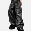 Model wearing the black Trailblazer's Rope-Trim Jeans