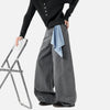 Western Style Scarf Square Bell Leg Denim