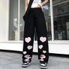 Skull Hearts Wide-Leg