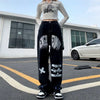 Streertwear Black Stellar Print High Denim