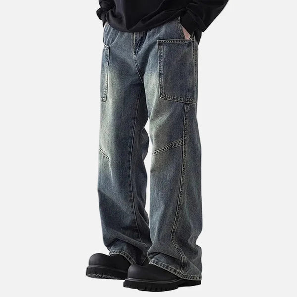 Classic Blue Seoul Style Field Utility Denim alternatif görünüm