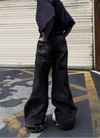 Heritage Sleek Torn Easy Cut Wide Denim