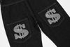 Dolar Baskılı Pantolon, model üzerinde — Navra Wear