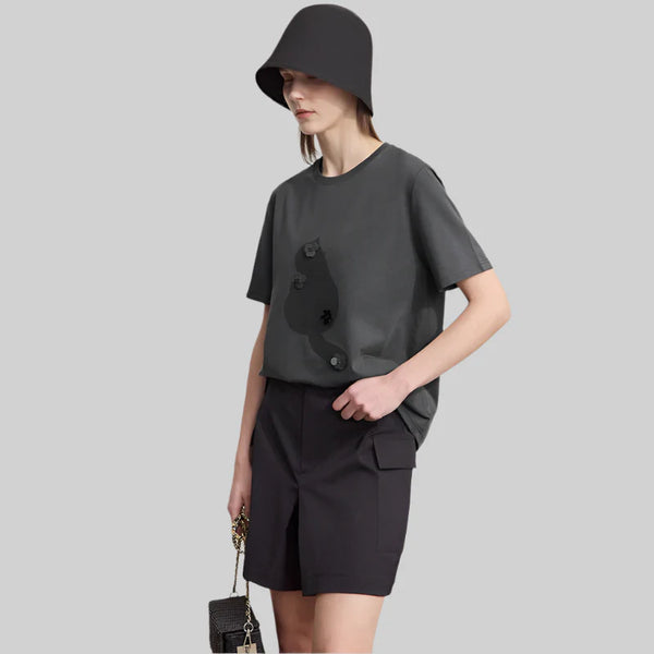 Minimalist Collegiate Style T-Shirt alternatif görünüm