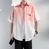 Gradient Fade Casual Oversized Short Top