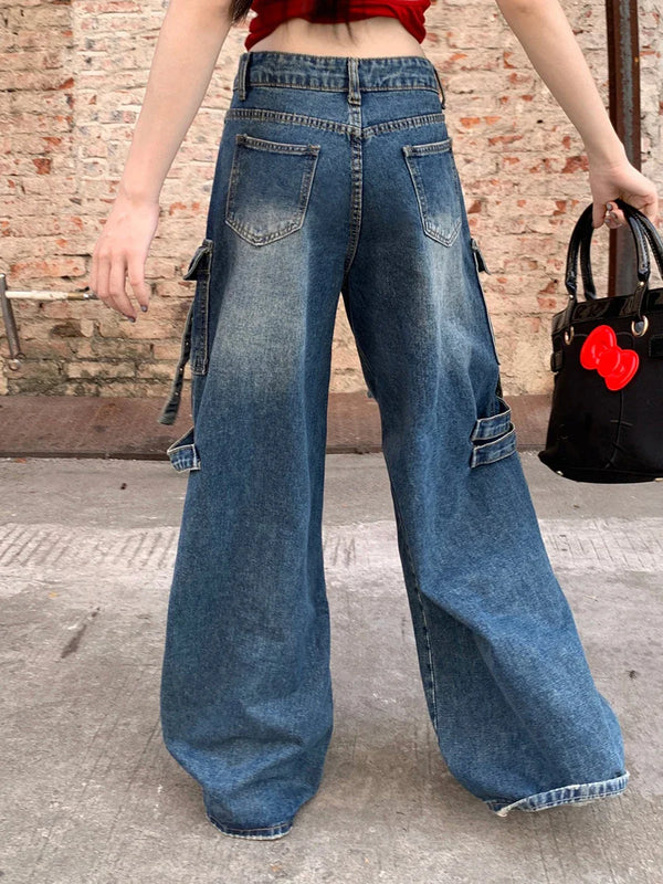Destroyed Low Rise Easy Cut Utility Denim alternatif görünüm