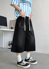 Comfortable Elastic Drawstring Waist Denim Shorts