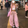 Star Print Straight Trousers