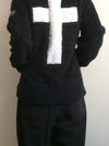 Lambswool Skull Cross Gothic Sweater