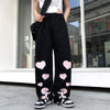 Skull Hearts Wide-Leg
