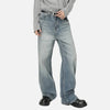 Blue Moustache Effect Rinse Faded Denim