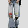 Modern Blue Rinse Torn Classic Leg Denim
