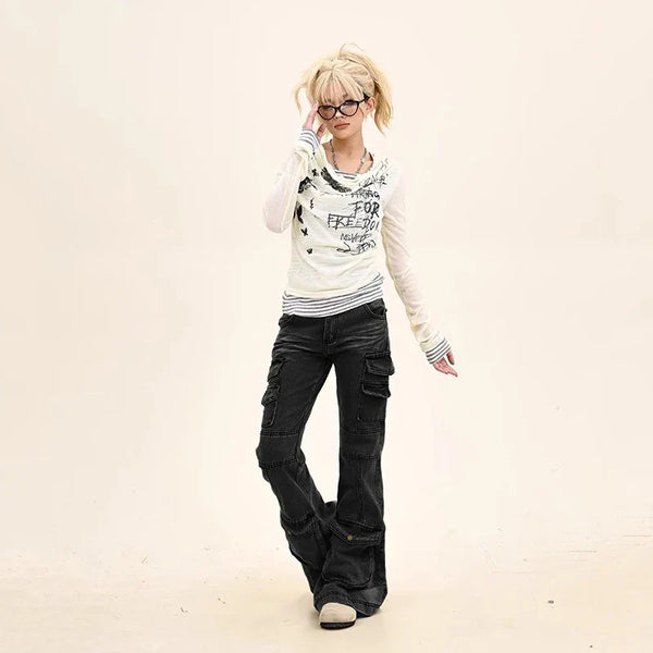 Insulated Sleek Slim Fit Black Utility Denim
