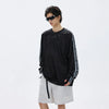 Durable Washed-Out Hip Hop Stripe Long Sleeve T-Shirt