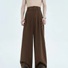 Elegant Pleat Straight Suit Trousers