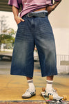 Western Metro Two Tone Rinse Denim Shorts