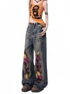 Western High Street Firework Beads Denim