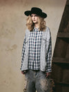 Easy Panel Plaid Throwback Long Shirt