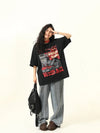 Versatile Old School Illustrated Crew Neck T-Shirt
